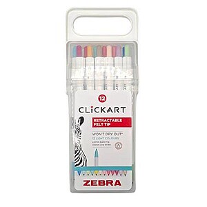 Zebra Clickart 12 db-os filctoll készlet nyomógombos