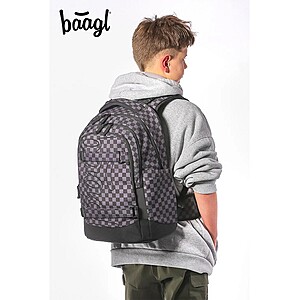 Baagl ergonomikus iskolatáska, hátizsák Skate Max – Ska dark