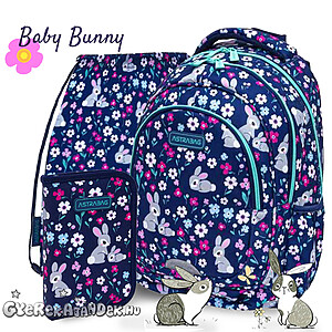 Astra nyuszis iskolatáska, hátizsák 39 cm SZETT – Baby Bunny