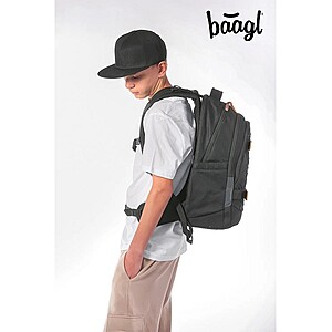 Baagl ergonomikus iskolatáska, hátizsák Skate Max – Darkness