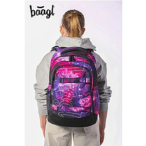 Baagl ergonomikus iskolatáska, hátizsák Skate Max – Galaxy