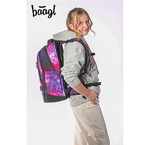 Baagl ergonomikus iskolatáska, hátizsák Skate Max – Galaxy