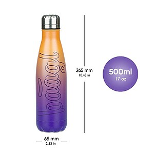 Baagl fémkulacs, termosz 500ml – Gradient Yellow