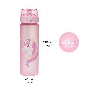 Baagl tritán kulacs 500 ml-es – Rainbow Unicorn