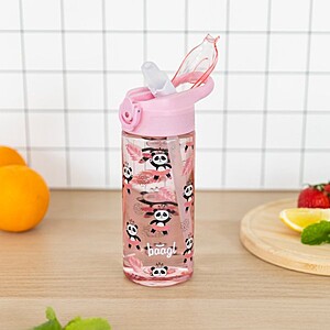 Baagl tritán kulacs 500 ml-es szívószálas – Panda Dance