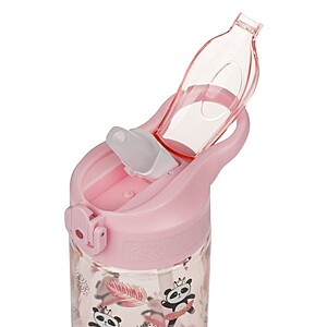 Baagl tritán kulacs 500 ml-es szívószálas – Panda Dance
