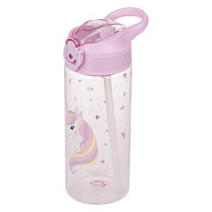 Baagl tritán kulacs 500 ml-es szívószálas – Rainbow Unicorn