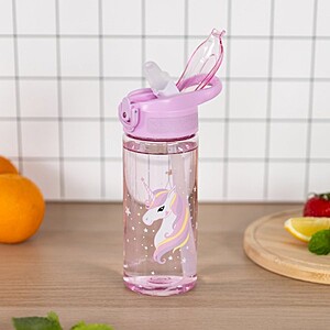 Baagl tritán kulacs 500 ml-es szívószálas – Rainbow Unicorn