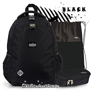 St. Right ergonomikus iskolatáska, hátizsák SZETT – St. Black Vintage