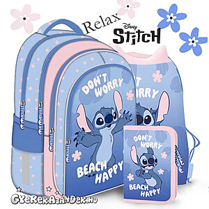 Stitch ergonomikus iskolatáska, hátizsák SZETT – Relax